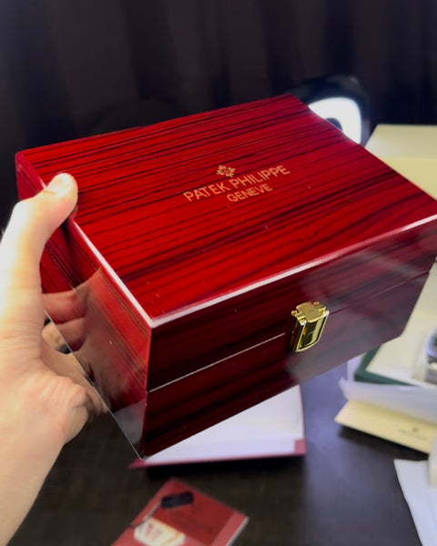 Patek Philippe Masterclone Watch with Wooden Box and Warranty Cards