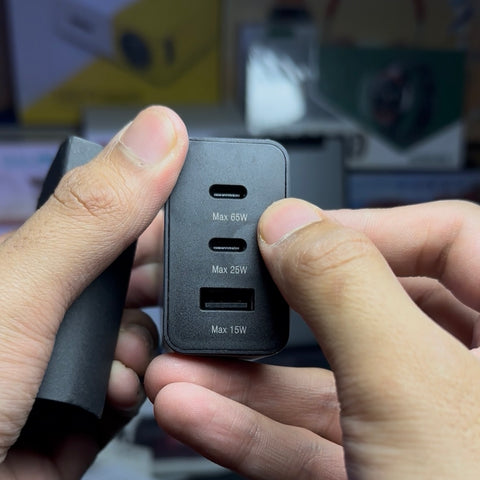 Samsung 65W Trio Charger | Dual USB-C + USB-A | C-to-C Cable | Made in Vietnam