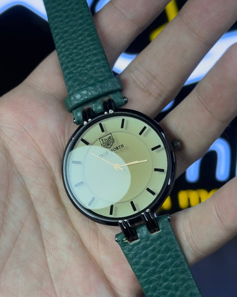 Ladies Mini Dial Watch – Green Strap | Elegant & Luxurious Design for Women