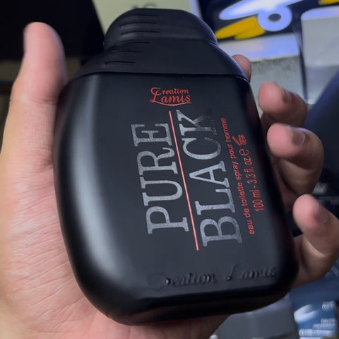 Pure Black Perfume – Premium Fragrance for Men | Elegant Bottle & Luxury Packaging