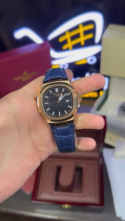 Patek Philippe Masterclone Watch with Wooden Box and Warranty Cards