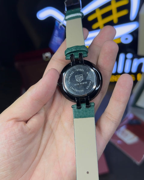 Ladies Mini Dial Watch – Green Strap | Elegant & Luxurious Design for Women