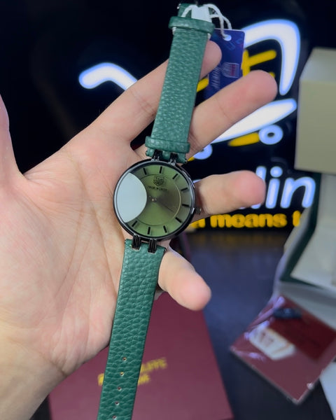 Ladies Mini Dial Watch – Green Strap | Elegant & Luxurious Design for Women