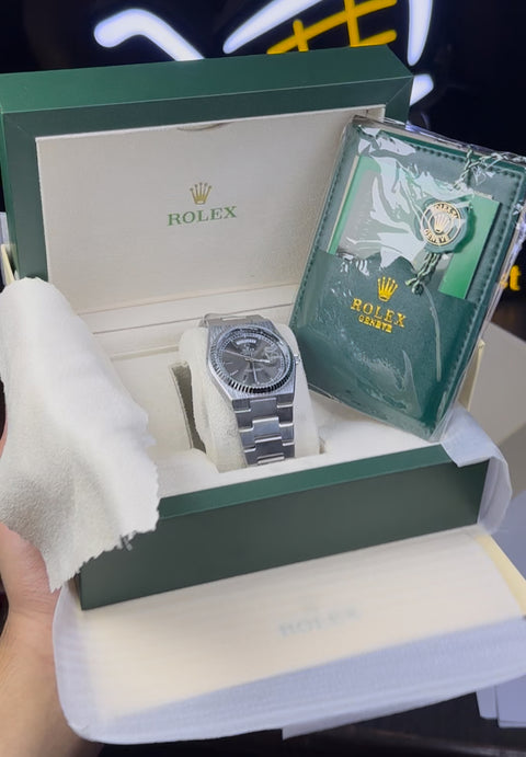 Rolex Masterclone Watch with Day & Date | Full Box & Authentic Cards Included