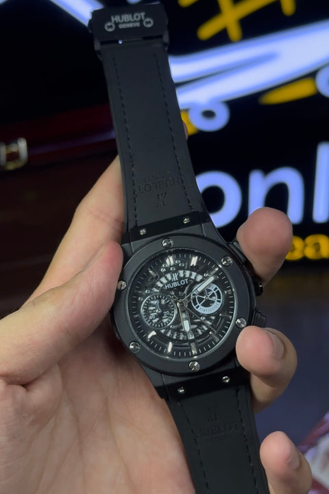 Hublot Jet Black Masterclone Watch – Premium Finish & Stylish Design | Luxury Look for Men