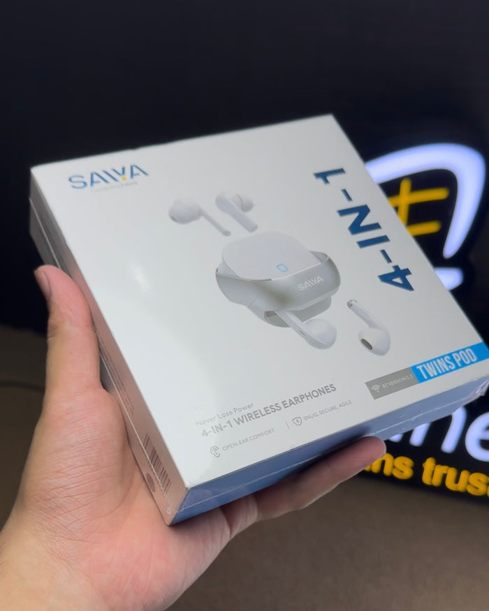 Saya 4 in 1 AirPods – Wireless Earbuds with Touch Control, Power Bank Case & LED Display