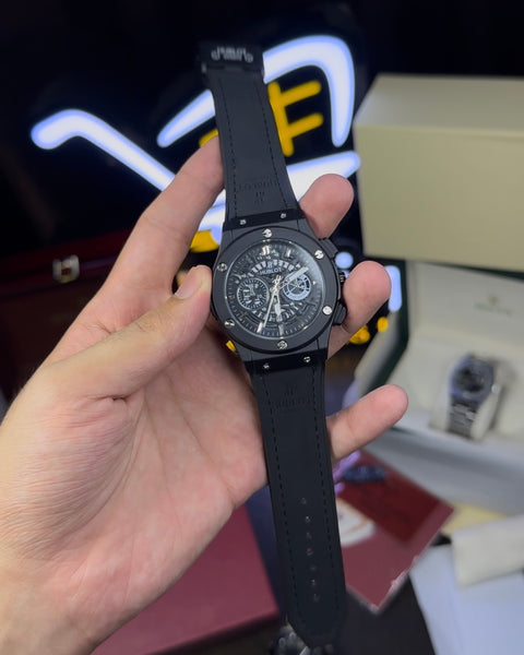 Hublot Jet Black Masterclone Watch – Premium Finish & Stylish Design | Luxury Look for Men