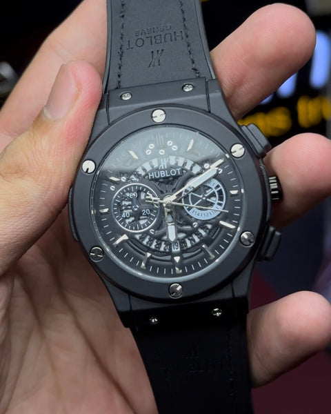 Hublot Jet Black Masterclone Watch – Premium Finish & Stylish Design | Luxury Look for Men
