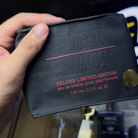 Pure Black Perfume – Premium Fragrance for Men | Elegant Bottle & Luxury Packaging